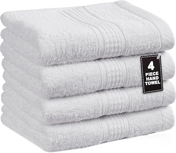 White Hand Towels for Bathroom by LaneLinen
