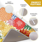 Modern Floral Dish Drying Mat Large Multicolored Tropical Drying Pad - Image 4