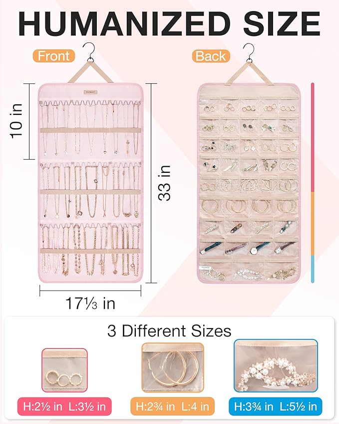 BAGSMART Hanging Jewelry Organizer Storage Roll - Image 5