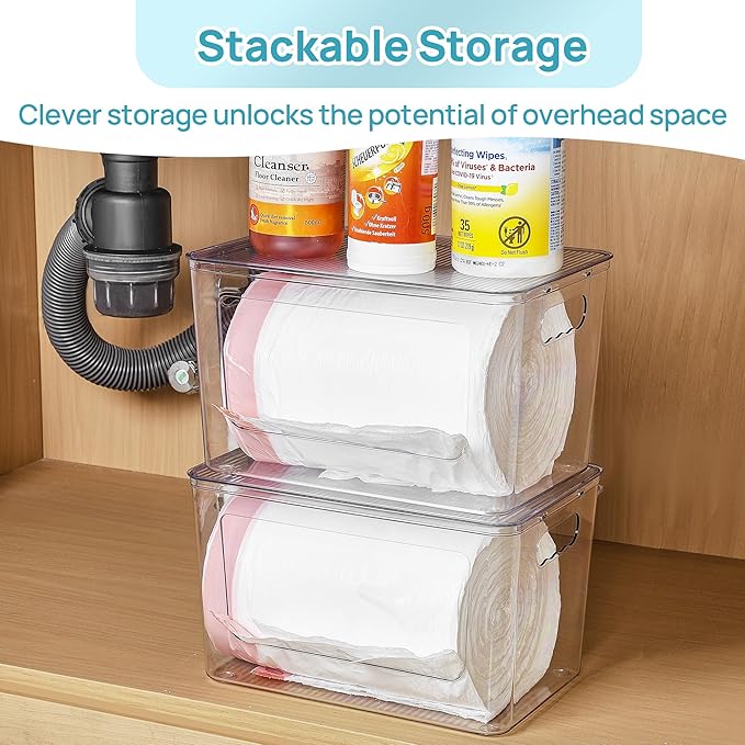 Vtopmart 1 Pack Trash Bag Holder, Stackable Garbage Bag Dispenser - Image 5