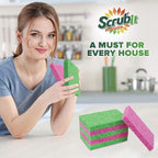 SCRUBIT Cleaning Scrub Sponges, Non-Scratch Kitchen Sponges - Image 3