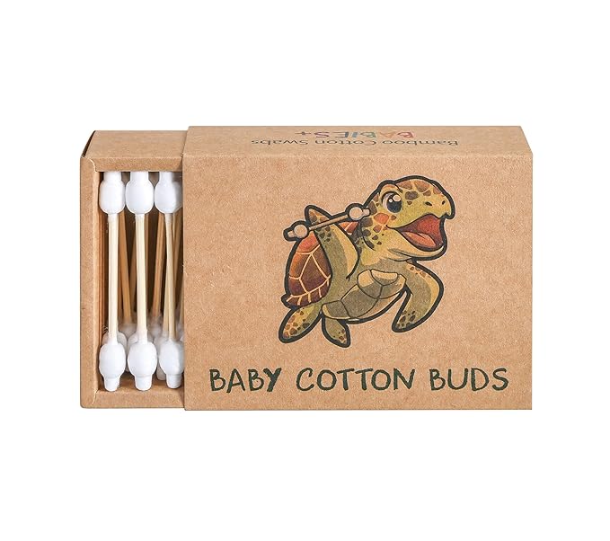 Sea Turtle Bamboo Cotton Swabs, Baby Safety Rim by SeaTurtle