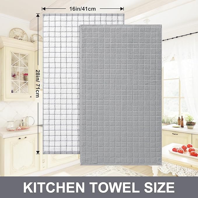 Homaxy Premium Cotton Kitchen Towels 16"x 28", Large Natural Ring Spun 390 GSM - Image 5
