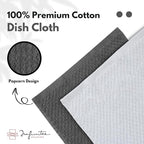 Infinitee Xclusives Premium Dish Cloth 100% Cotton 12 x 12 Inches |Pack of 4| - Image 7