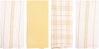 MosJos Kitchen Towels Set of 4 Dish Towels Yellow n White Waffle Weave Cotton - Image 8