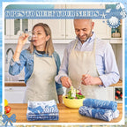 Breling Set of 6 Coastal Beach Kitchen Towels Blue Bow Dish Towel Bathroom - Image 3