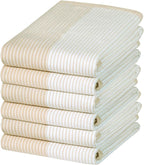 Premium Kitchen Towels | Yarn Dyed Flat Woven Stripe Kitchen Towel Set| 238 GSM by BumbleTowels