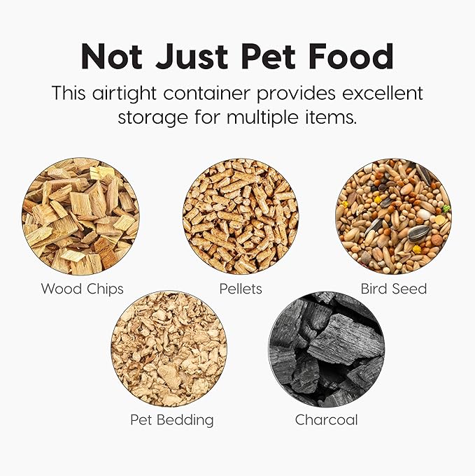 IRIS USA Dog Food Storage Container, Airtight Lid, Versatile Pet Food Bin - Image 6