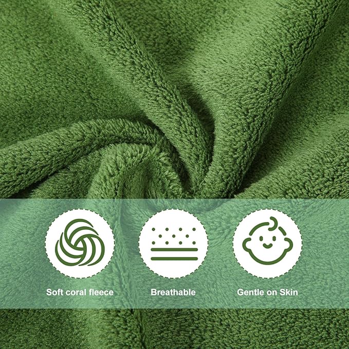 Syhood 12 Pieces Face Wash Cloth 12 x 12 in Makeup Remover Cloths Towel Coral - Image 4