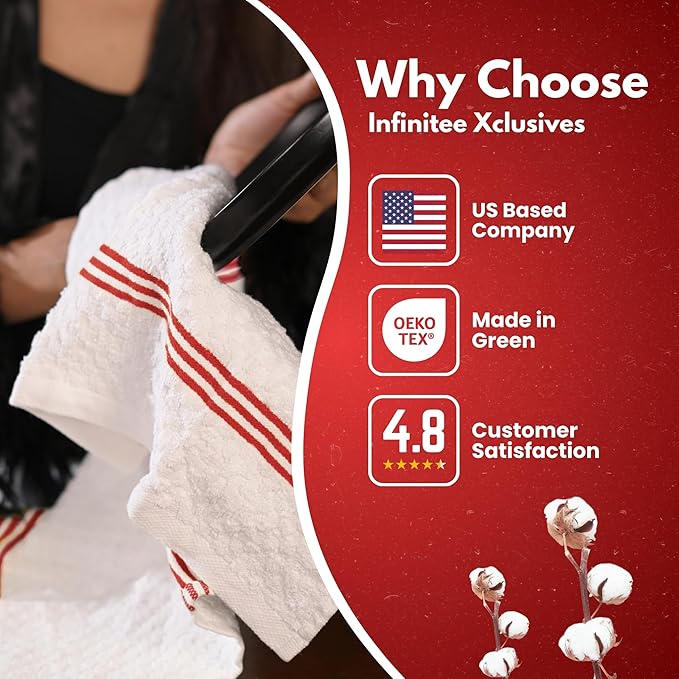 Infinitee Xclusives Premium Kitchen Towels – Pack of 3, 100% Cotton |15 x 25| - Image 7