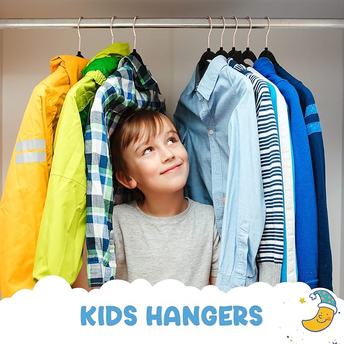 House Day Velvet Kids Hangers 60 Pack, Premium Children Hangers - Image 2