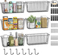 Simple Trending 6 Pack Wire Basket Wall Mount Baskets Hanging Baskets, Cabinets by SimpleTrending