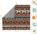 Vintage Rustic Dish Drying Mat for Kitchen Counter Bear Mountain Dish Drainer - Image 4