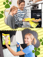 Bencailor 4 Pcs Cat Kitchen Towels Yellow Floral Cute Kitty Hand Dish Towels - Image 4