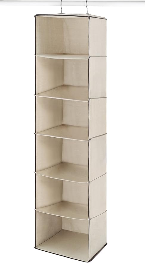Whitmor Closet Organizer Heavy Duty Canvas 6 Shelf Hanging Accessory Bag by Whitmor