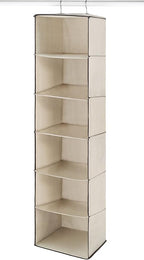 Whitmor Closet Organizer Heavy Duty Canvas 6 Shelf Hanging Accessory Bag by Whitmor