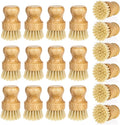 18 Pcs Bamboo Dish Scrub Brushes Kitchen Dishwashing Cleaning Brush Wooden by Dimeho