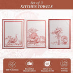 Maison d' Hermine Kitchen Towels Set of 3 100% Cotton 20" x 27.5" Reusable - Image 2