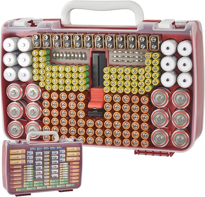 Battery Organizer Storage Holder Case by XUERDON