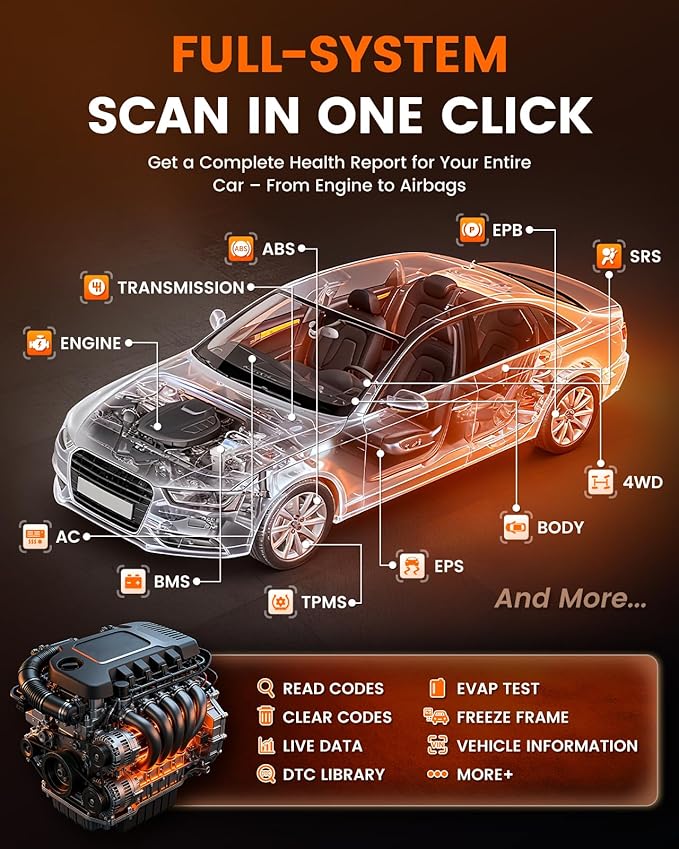 ANCEL DS500BT Bidirectional Scan Tool, Full-System Automotive Diagnostic Scanner - Image 4