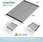 Ohuhu Over The Sink Dish Drying Rack, 20.5" W x 13.1" L Rolling Dish Drainer - Image 2