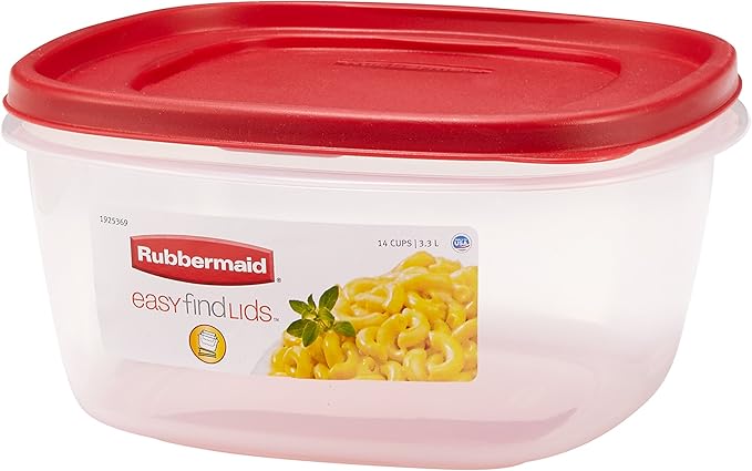 Rubbermaid Easy Find Lids Food Storage Container, 14 Cup, Racer Red - Image 6