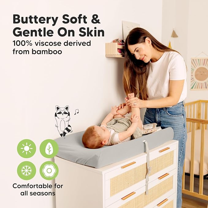 2-Pack Baby Changing Pad Cover for Girl, Boy - Image 3