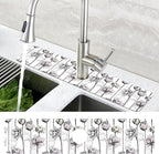 Water Lily Flower Kitchen Sink Splash Guard Mat Absorbent Fast Drying Mat - Image 4