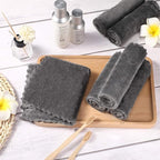 Syhood 12 Pieces Face Wash Cloth 12 x 12 in Makeup Remover Cloths Towel Coral - Image 4