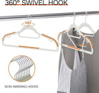 60 Pack Heavy Duty Plastic Hangers, Non Slip Clothes Hangers - Image 4