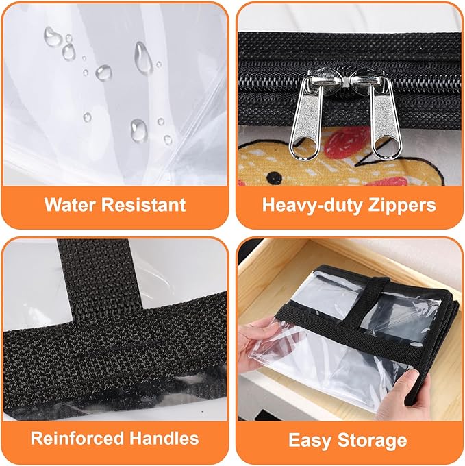 Clear Clothes Storage Bags, 4 Pack Closet Organizers and Under Bed Storage - Image 5