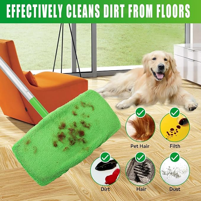 6 Pack Reusable Microfiber Mop Pads - Image 2