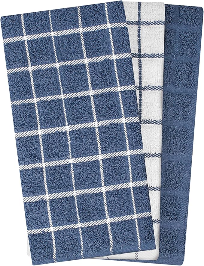 Ritz Premium 100% Cotton Terry Check Kitchen Dish Towels - Image 2
