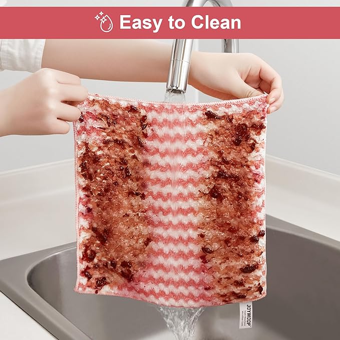 JOYMOOP 5 Pack Microfiber Cleaning Cloth, All-Purpose Microfiber Towels - Image 6