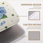 Spring Hydrangea Dish Drying Mats Spring Summer Floral Dish Mat Blue Flowers - Image 3
