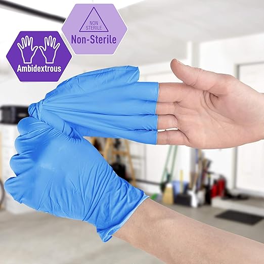 MED PRIDE Nitrile/Vinyl Blend Exam Gloves, Powder-Free, Latex-Free, Disposable - Image 5