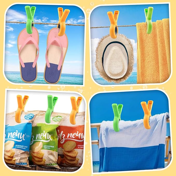 8 Pcs Beach Towel Clips for Beach Chairs, Towel Holder for Beach Chair Pool - Image 6