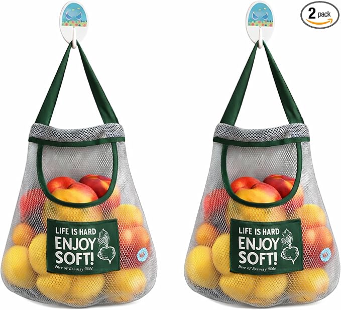 Durable Reusable Hanging Storage Mesh Bags by TAMALL