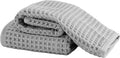 Microfiber Waffle Face Towels, 2 Pieces, Fast Drying, Lint Free 430 GSM by Unknown
