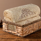 2 Pcs Damascus Hand Towels Brown Farmhouse Bathroom Decor 14x29 Inch - Image 6