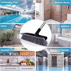ITTAR Floor Scrub Brush with 55" Long Handle, Stainsless Steel Pole Heavy-Duty - Image 7