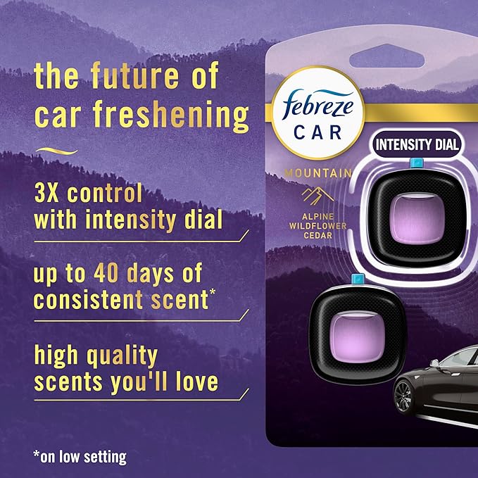 Febreze Car Mountain Scent Air Freshener Vent Clip, .07 oz - Image 2