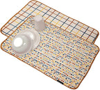 2 Pack Printed Dish Drying Mats by Homewear
