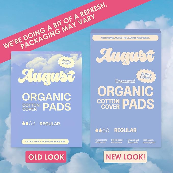 August Regular Cotton Menstrual Pads, Hypoallergenic Sanitary Napkins - Image 2