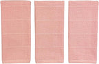 Serafina Home Light Pink Kitchen Hand Dish Towels: Oversized 28" x 18" - Image 6