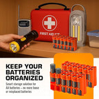 Storacell AA-12 Battery Storage Caddy and Dispenser, Holds 12 AA Batteries - Image 2