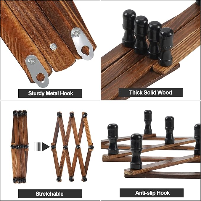 WGFKVAS 2 Pack Accordion Hat Rack - Image 7