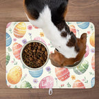 Easter Dish Drying Mat for Kitchen Counter Colorful Easter Eggs Floral Pattern - Image 9