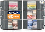Reli. 60L Clothes Storage Bags Foldable Closet Organizers & Closet Storage by Reli