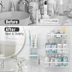 5 Pack Shower Caddy Organizer Rack Shelf - Image 6